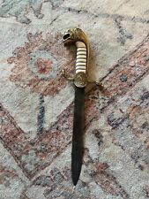 Mexican Mexico WW2 Officer's jaguar Head Dagger Short Sword w/ Scabbard picture