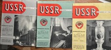 USSR Information Bulletin Magazine Lot Of 3 1946 WWII Cold War Russia Rare