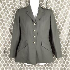 Size 18R Womens Green Army Jacket AG-344, dress uniform coat, vintage, wool-poly picture