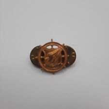 US Military Transportation Pin Ships Wheel & Winged Wheel Lapel picture