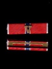 One Genuine US Bronze Star medal Ribbon bar with V device picture