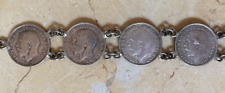 WW1 BRITISH ARMY & OCCUPATION of RHINELAND TRENCH ART COIN BRACELET 1914-1921 picture