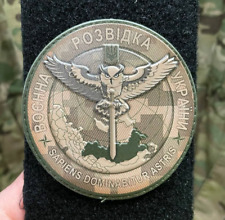 Ukrainian Army Patch Militare Intelligence of Ukraine Badge Hook Pixel PVC 3 D picture