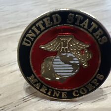 USMC RED BLACK AND GOLD HAT/LAPEL PIN picture