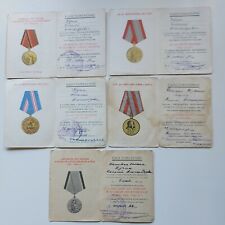 Original Document Awards Medal WW2  Soviet Russia LOT 5 pcs.For One Person.#366a picture