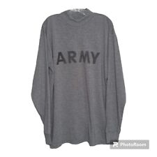 US Army Shirt Men's Lg Improved Physical Fitness Uniform IPFU Gray Mockneck Work picture