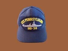 USS PENNSYLVANIA BB-38 U.S NAVY SHIP HAT U.S MILITARY OFFICIAL BALL CAP USA MADE picture