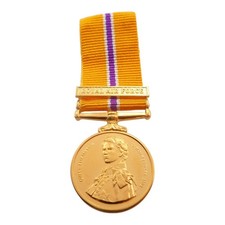 GOLDEN JUBILEE 2002 COMMEMORATIVE MINIATURE MEDAL WITH ROYAL AIR FORCE CLASP
