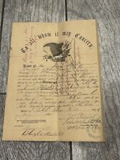 Original 1865 Civil War Soldier Discharge Paper Document Iowa Infantry Oath picture