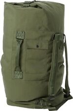 Military Duffle Bag, OD Green Nylon Sea Bag Carry Straps Army Duffel USGI picture
