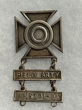 WW2 US Army Sharpshooter Qualification Badge Pinback with two clasps picture