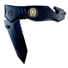 NYPD Detective Knife 3-in-1 Military Tactical Rescue tool with Seatbelt Cutter, picture