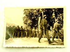 V-E Day Parade Soldiers March Germany B&W Snapshot Photo 2.35 x 3.5" May 8, 1945