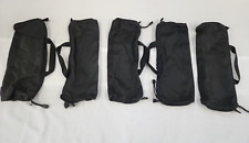 Unbranded Black Zippered Bag w/ Hook & Loop Lot of 5 #CD804 picture