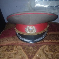 VTG OLD Soviet Military Officer Visor Police MVD Cap Hat size 54 USSR ORIGINAL