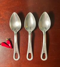 Vintage Set of 3 Military Mess Hall Spoons SILCO  7.5