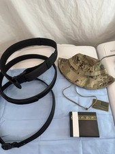 US Military Army Achievement Medal Set Dress Uniform -LOT-Hat/3 Belts/ Flag Patc