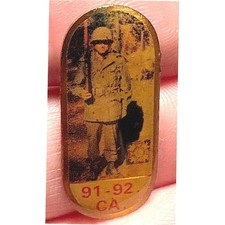 Military Pin Women OS Gold Good 91-92 CA Soldier Commemorative Oval