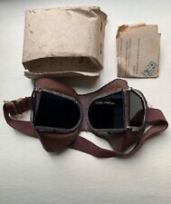 Vintage Soviet Goggles USSR Ventilation, Glass Steampunk Aviator Moto glasses picture