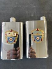 Lot Of Two Vintage CCCP Military Flask With Submarine And Airplane picture