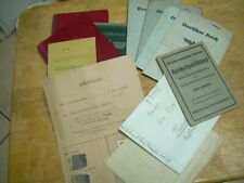 ww2 german documents,work books, id's misc items. picture