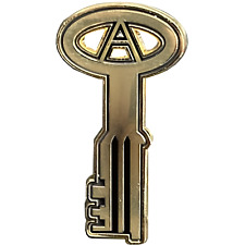 BL15-014 24KT Gold plated Correctional Officer Jail Prison Key pin CO Correction picture