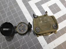 US WW2 black Lensatic Compass WW2 NCO W.&L.E. Gurley Troy N.Y with Pouch picture