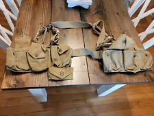 WW2 WWII Army M1937 BAR Ammo Pouch Belt D.M. Shoe Co. 1942 suspenders  picture