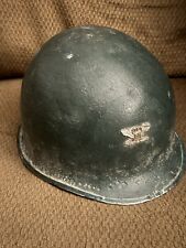 Vintage Vietnam Era US Army Corporal M-1 Helmet And Liner Military Front Seam picture