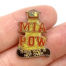 MIA POW Lighthouse Their War Is Not Over Veteran Hat or Lapel Pin 1in Vintage picture