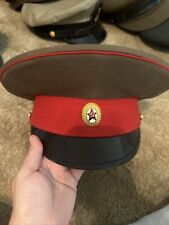 Soviet Military Visor Cap Army Khaki / Red Hat 55 cm USSR picture