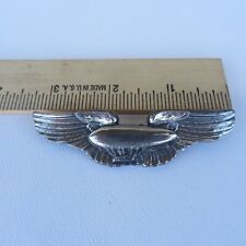 PRE WWII AIRSHIP PILOT WINGS STERLING FULL SIZE MEYER - RARE 1921-1940 picture