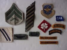 Vintage Worn Military Insignia Grab Bag Hashmarks, Stripes, Ranger, Airborne Mor picture
