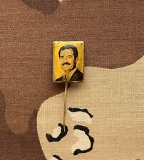 Original Vintage Saddam Hussein Pin Badge  picture