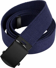 U.S MILITARY ISSUE BLUE WEB  BELT WITH BLACK ROLLER BUCKLE NAVY OR AIR FORCE  picture
