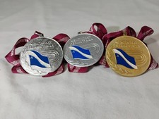 Vintage Soviet-era sports award medals from the Leningrad Championship Qty 3