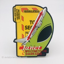 JANET Airlines Patch "TOP SECRET" Boeing 737 - PVC Morale Patch w/ Hook&Loop