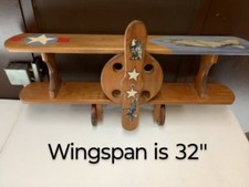NAVAL AIRCRAFT HOME MADE WALL ART SHELF "BI-PLANE"