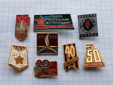Vintage aluminum badges for Victory Day in the Great Patriotic War of the USSR.