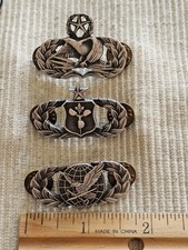 1950s USAF Air Force Vietnam Cold War 3 Different Badge Set a L@@K
