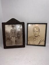 Vtg Framed Pictures US Soldier Marines Army WW1 Military Ornate World War 1 Lot picture