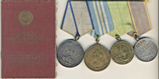 Soviet Russian Red Medal Star Badge Banner Order Nakhimov Leningrad Braver(3012)