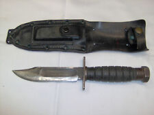  VIETNAM  SURVIVAL/FIGHTING KNIFE BLADE MARKED (1964-1966) W/ORIG SHEATH & STONE picture
