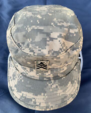 US ARMY Digi Camouflage Uniform Patrol Cap Hat 7 1/4 with Sewn on Sergeant Rank picture