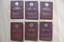 Set 6 Soviet Russia WW2 order book LABOR RED BANNER GLORY