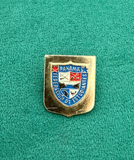 Vintage Panama Federacion de Estudiantes Enamel Student Federation Pin Badge