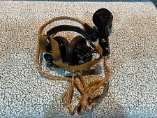 WW2 Era Hand Microphone No 7 & Headset / Headphones With Wiring Hoop Plug picture