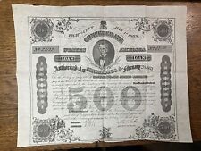 1863  - Civil War Confederate Loan - Certificate Bonds $500 - Ball #192 picture