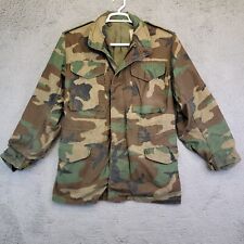 US Military BDU Field Jacket Mens Sz Small Long Coat Cold Weather Camo picture