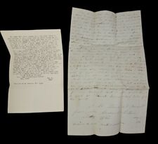 Antique 1820 Written & Transcribed Letter From Mother To Son - York State picture